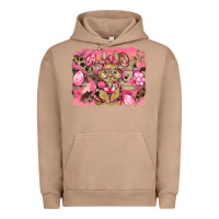 Pigment Burro pink camouflage bunny background Urban Hoodie - BarkalooDesign