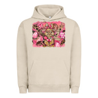 Pigment French Oak pink camouflage bunny background Urban Hoodie - BarkalooDesign