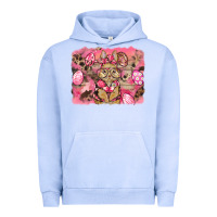 Pigment Grape Ice pink camouflage bunny background Urban Hoodie - BarkalooDesign