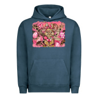 Pigment Midnight Navy pink camouflage bunny background Urban Hoodie - BarkalooDesign