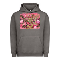 Pigment Tornado pink camouflage bunny background Urban Hoodie - BarkalooDesign
