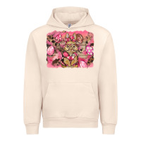 Sandshell pink camouflage bunny background Urban Hoodie - BarkalooDesign
