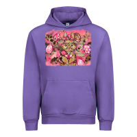 Tulip pink camouflage bunny background Urban Hoodie - BarkalooDesign