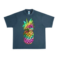Midnight Navy tie dye pineapple Urban Heavy Tee - JahusDesignShop