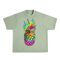 Oil Green tie dye pineapple Urban Heavy Tee - JahusDesignShop