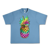 Pebble Blue tie dye pineapple Urban Heavy Tee - JahusDesignShop
