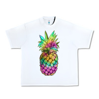 White tie dye pineapple Urban Heavy Tee - JahusDesignShop