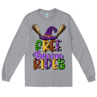 Heather Grey free broom rides Long Sleeve Tee - CowGirlArtShop