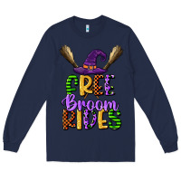 Navy free broom rides Long Sleeve Tee - CowGirlArtShop