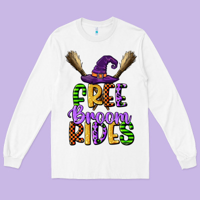 Free Broom Rides Long Sleeve Tee Designed By Cowgirlartshop