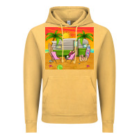 Vintage Mustard summer caravan Vintage Hoodie - TumblerDesignByShophia