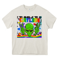 Cream LGBTQ Gaylien Tumbler Heavy Core Tee - BundleAndBundleShop