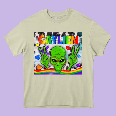 Lgbtq Gaylien Tumbler Heavy Core Tee Designed By Bundleandbundleshop