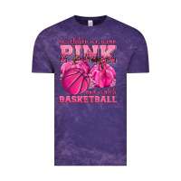 Cloud Purple In October We Wear Pink and Watch Basketball Vintage Tee - texasbilliewilder