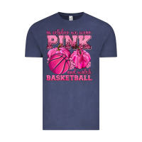 Vintage Denim In October We Wear Pink and Watch Basketball Vintage Tee - texasbilliewilder