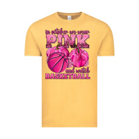 Vintage Mustard In October We Wear Pink and Watch Basketball Vintage Tee - texasbilliewilder