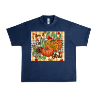 Navy I am a Fall kinda girl pumpkin Fall Urban Heavy Tee - NancyCooperArtShop