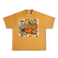 Peanut Butter I am a Fall kinda girl pumpkin Fall Urban Heavy Tee - NancyCooperArtShop