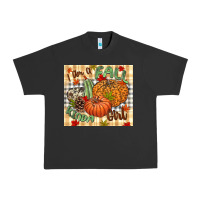Pigment Black I am a Fall kinda girl pumpkin Fall Urban Heavy Tee - NancyCooperArtShop