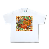 White I am a Fall kinda girl pumpkin Fall Urban Heavy Tee - NancyCooperArtShop