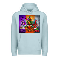 Blue Mist happy hallothanksmas Premium Hoodie - FaDigitalArtStudio