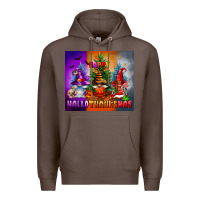 Coffee happy hallothanksmas Premium Hoodie - FaDigitalArtStudio
