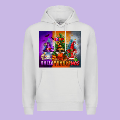 Happy Hallothanksmas Premium Hoodie Designed By Fadigitalartstudio
