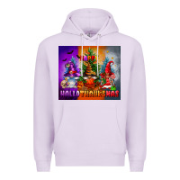 Lilac happy hallothanksmas Premium Hoodie - FaDigitalArtStudio