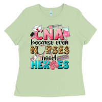 Matcha Western CNA Because Nurses Need Heroes Ladies Tee - LillyAllenDesigns