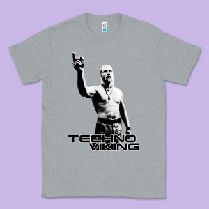Techno Viking Classic Tee Designed By Lanvoart