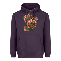 Plum 4 crimson blaze sunflower Heavyweight Hoodie - LillyAllenDesigns