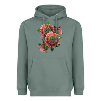 Sage 4 crimson blaze sunflower Heavyweight Hoodie - LillyAllenDesigns
