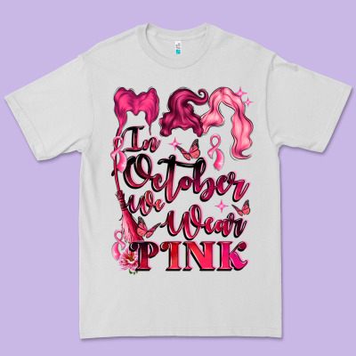 In October We Wear Pink Premium Tee Designed By Lillyallendesigns