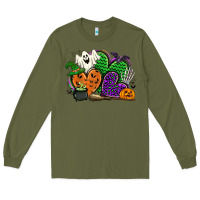 Army Green halloween heart Long Sleeve Tee - CowGirlArtShop