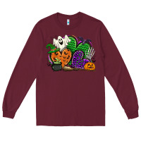Burgundy halloween heart Long Sleeve Tee - CowGirlArtShop
