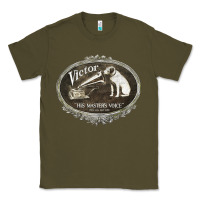 Army Green his master's voice Classic Tee - lanVoArt