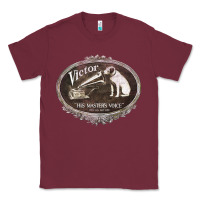 Burgundy his master's voice Classic Tee - lanVoArt