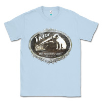 Dusty Blue his master's voice Classic Tee - lanVoArt