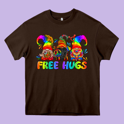 Lgbtq Free Hugs Gnomes Heavy Core Tee Designed By Bundleandbundleshop