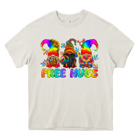 Cream LGBTQ Free Hugs Gnomes Heavy Core Tee - BundleAndBundleShop