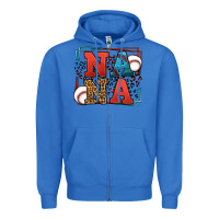 True Royal Baseball nana leopard frame Zipper Hoodie - LillyAllenDesigns