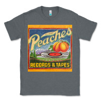 Charcoal Heather peaches records and tapes Classic Tee - lanVoArt