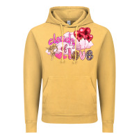 Vintage Mustard Clouds of love with balloons Valentine's Day Vintage Hoodie - HowdyJamesFarm