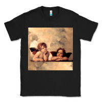 Black Hot Trend Angels Raphael Cupid Cherubs Art Valentine Angel Classic Tee - lanVoArt