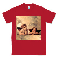 Red Hot Trend Angels Raphael Cupid Cherubs Art Valentine Angel Classic Tee - lanVoArt