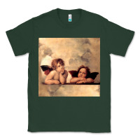 Sports Green Hot Trend Angels Raphael Cupid Cherubs Art Valentine Angel Classic Tee - lanVoArt