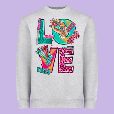 Love With Nail Elements Bbs Heavyweight Sweatshirt Designed By Bundleandbundleshop