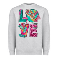 Heather Grey love with nail elements bbs Heavyweight Sweatshirt - BundleAndBundleShop