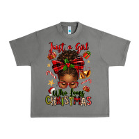 Tornado just a girl who loves christmas afro messy bun Urban Heavy Tee - texasbilliewilder