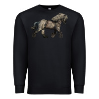 Black Belgian Horse Premium Sweatshirt - LillyAllenDesigns